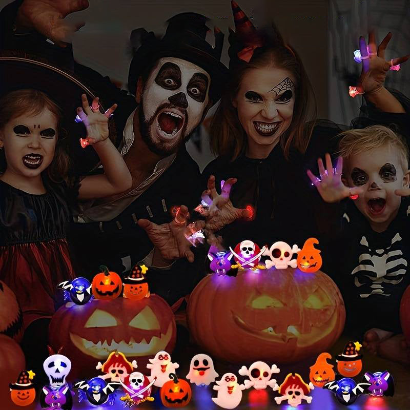 Skanto | Lysende Halloween Ringer & Brosjer