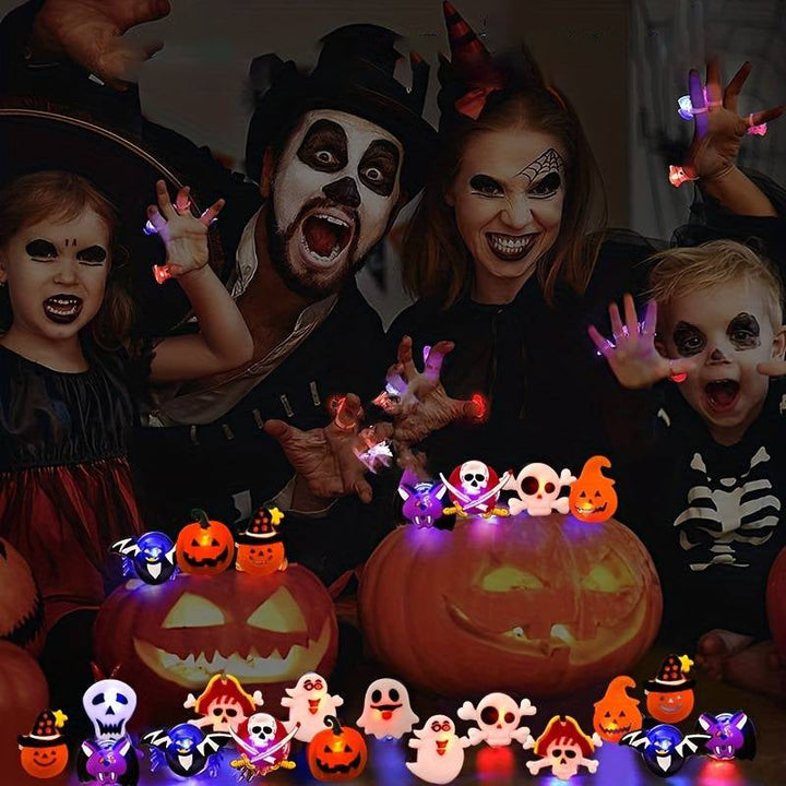 Skanto | Lysende Halloween Ringer & Brosjer
