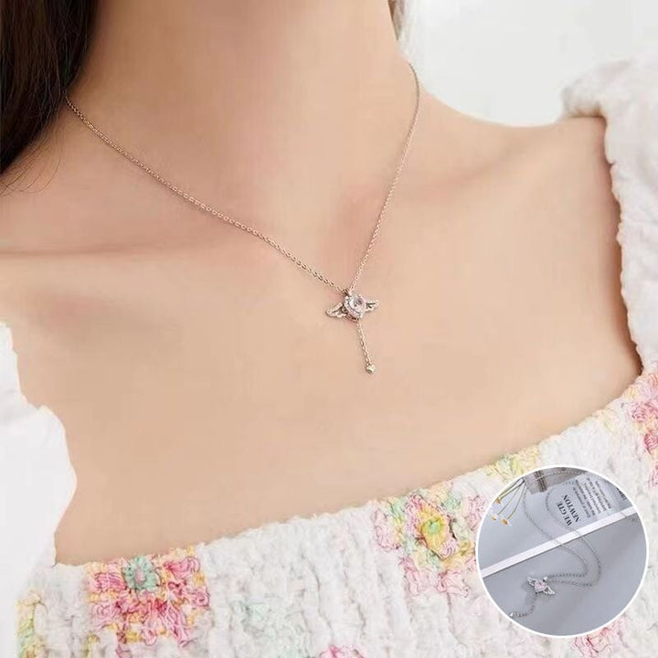 Skanto | Pink Angel Wings Necklace