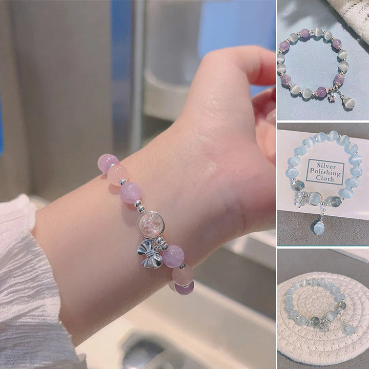 Skanto | Imitert Kattøyekrystall Sommerfugl Armbånd