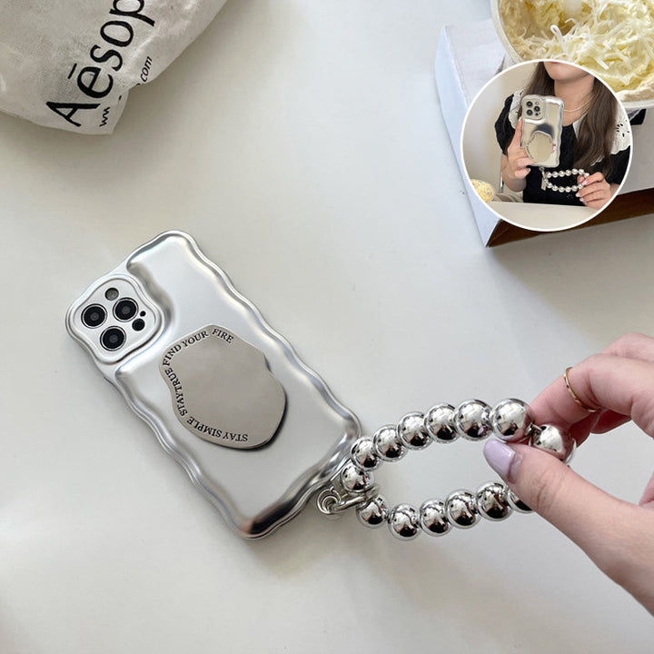 Skanto | Matt Sølv Ball Armbånd Luftpute Etui for iPhone