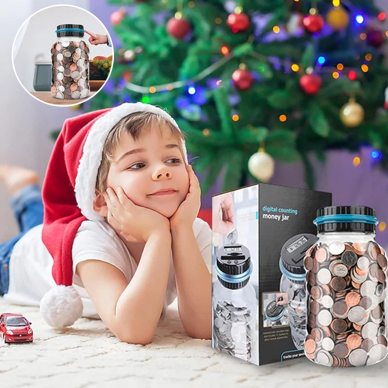 Skanto | Elektronisk Sparegris Tellemynt Digital LCD Tellemynt Penger