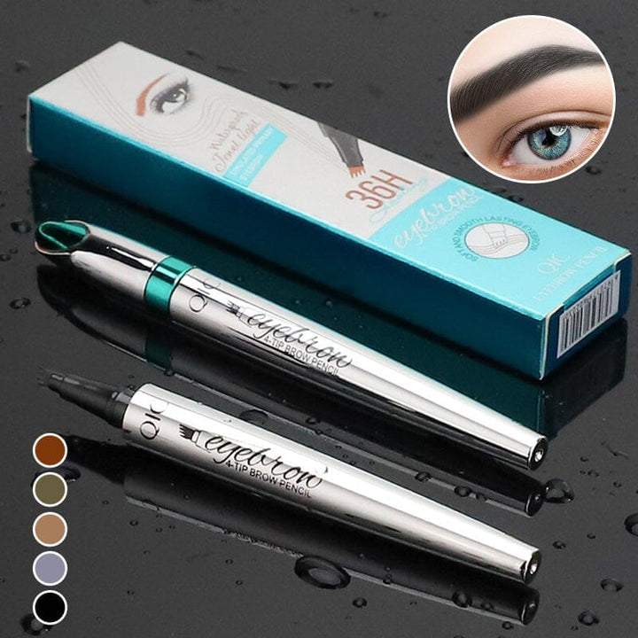 Skanto | 3D vanntett Microblading brynspenn 4 gaffeltipper tatoveringspenn