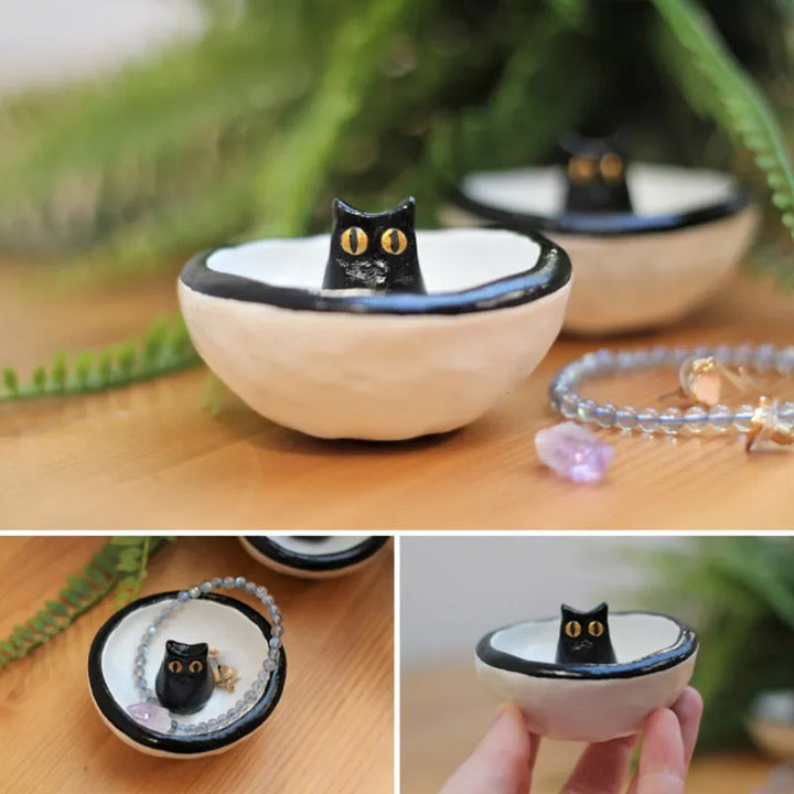 Skanto | Lucky Black Cat Decorative Bowl Dish