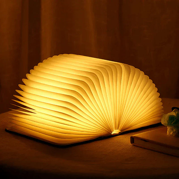 Skanto | Foldbar Boklampe med Varm LED-belysning - StoryGlow