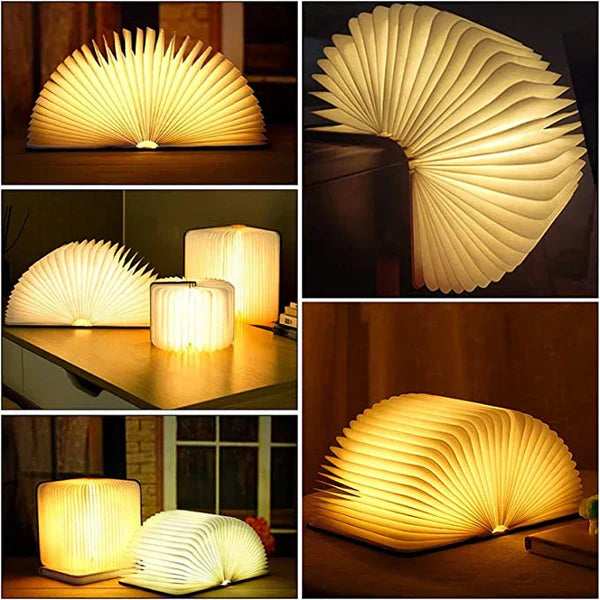 Skanto | Foldbar Boklampe med Varm LED-belysning - StoryGlow