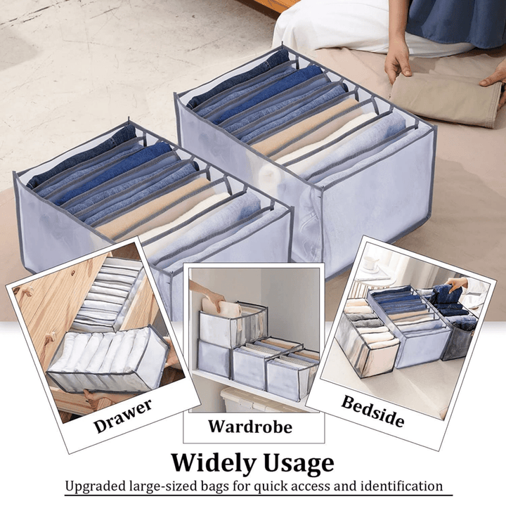 Skanto | FOLDSPACE – Klesskap Organiser Sett for Rygg og Rynkefri Oppbevaring
