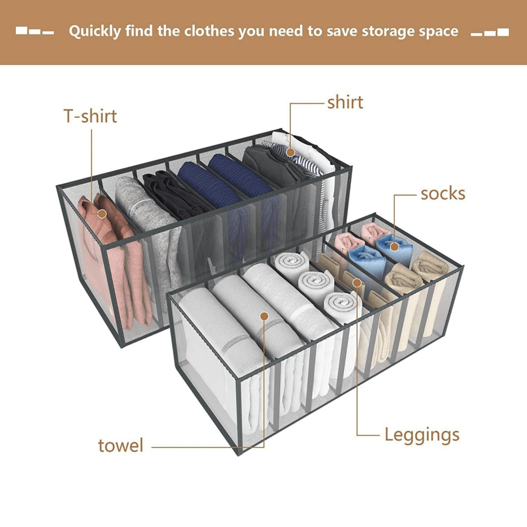 Skanto | FOLDSPACE – Klesskap Organiser Sett for Rygg og Rynkefri Oppbevaring