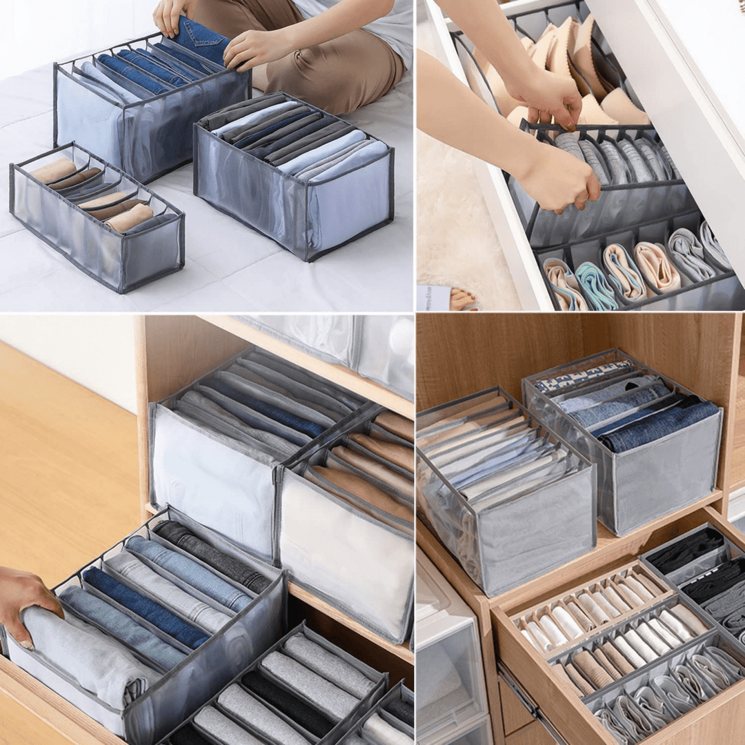 Skanto | FOLDSPACE – Klesskap Organiser Sett for Rygg og Rynkefri Oppbevaring