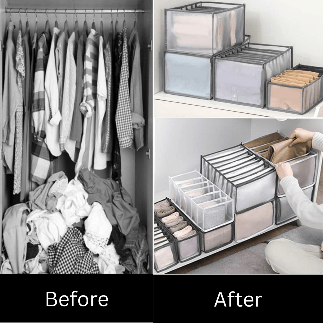 Skanto | FOLDSPACE – Klesskap Organiser Sett for Rygg og Rynkefri Oppbevaring