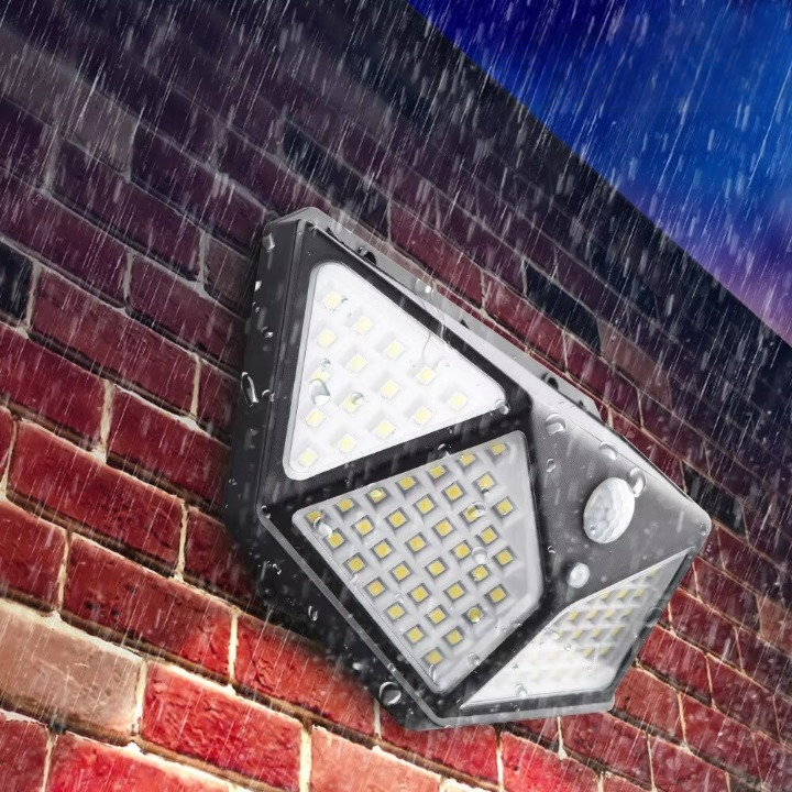 MULTIFUNKSJONELL SOLARLAMP - VANNTETT LED HAGELYS MED BEVEGELSESENSOR | Skanto