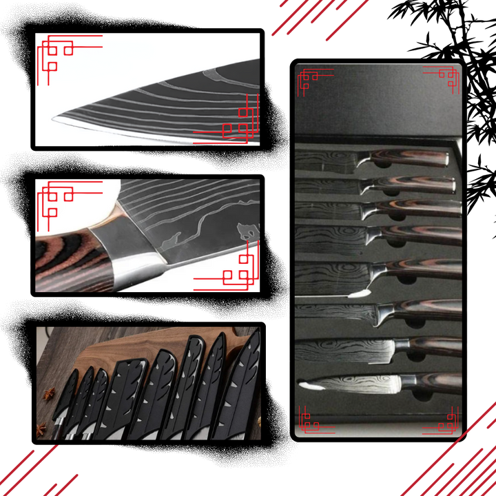 Japanske kniver i Pakkawood-serien