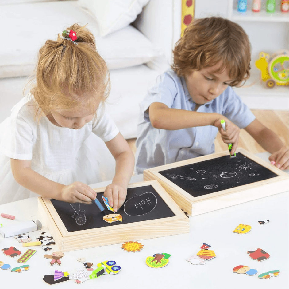 Skanto | MagniDraw Duo – Magnetisk tavle & tavle – Kreativt læringsspill for barn