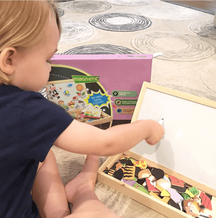 Skanto | MagniDraw Duo – Magnetisk tavle & tavle – Kreativt læringsspill for barn