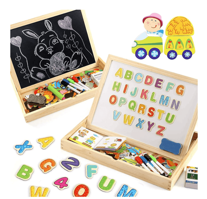 CreativeChalk Tavle - Magnetisk Dobbeltsidig Barnetavle Skanto