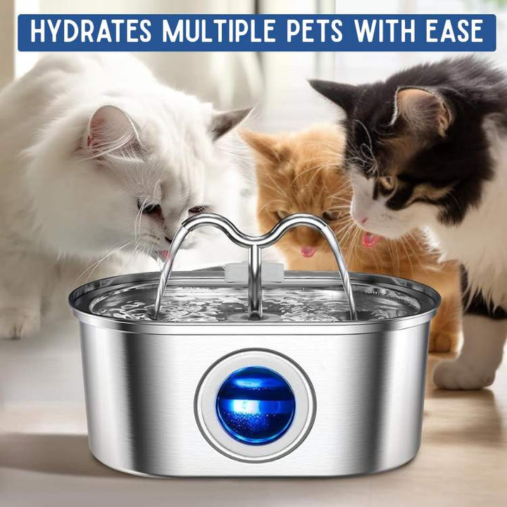 Skanto | Pet Water Fountain | Silent Operation, Durable Stainless Steel & Ideal for Cats and Dogs