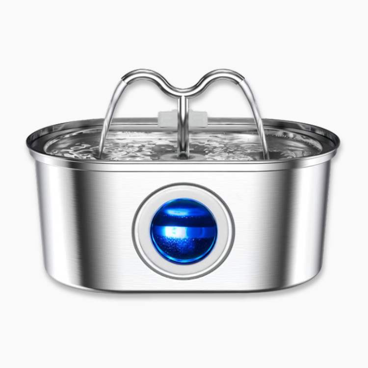 Katzenbrunnen aus Edelstahl – Leise, hygienisk og BPA-frei – 2 Liter Fassungsvermögen