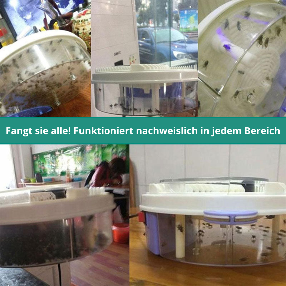 Norvo | InsektoSilent Fluefelle med Rotasjon & Lokke-kamre | Stille & Miljøvennlig | For Innendørs & Utendørs