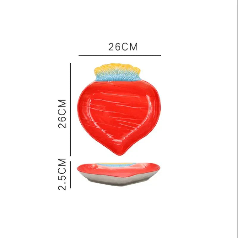 Skanto | Vegetabilske Former Keramisk Salatplate