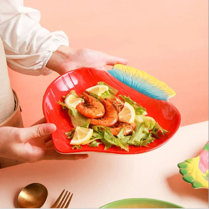Skanto | Vegetabilske Former Keramisk Salatplate