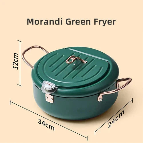 Frityrgryte Rustfritt Stål Induksjon Temperaturkontroll Mini Frityr Panne | Skanto