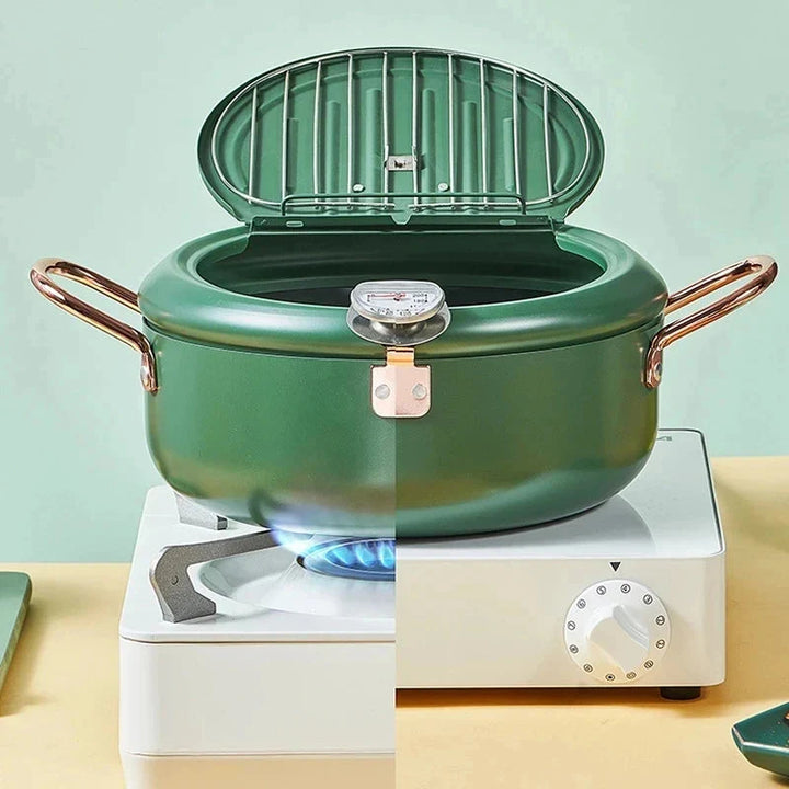 Frityrgryte Rustfritt Stål Induksjon Temperaturkontroll Mini Frityr Panne | Skanto