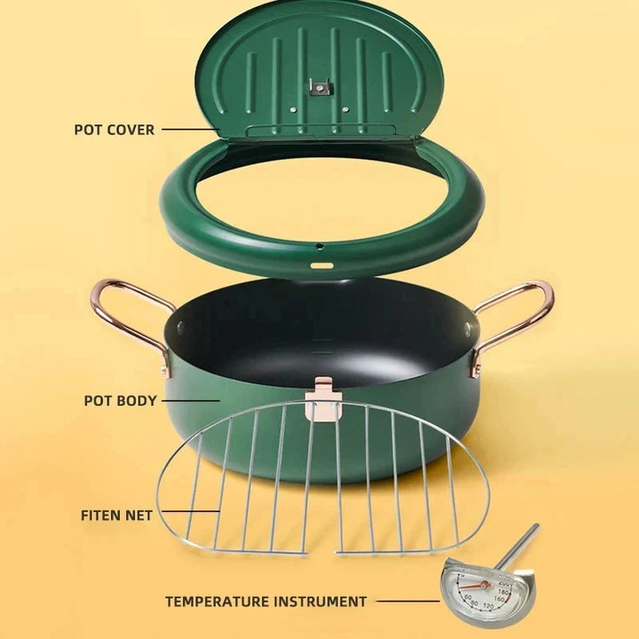 Frityrgryte Rustfritt Stål Induksjon Temperaturkontroll Mini Frityr Panne | Skanto