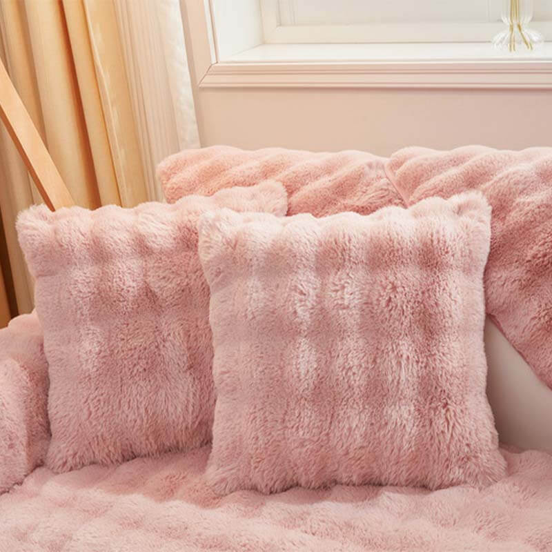Koselig Plush Enfarget Rutsjefri Sofa Trekk for Komfort | Skanto