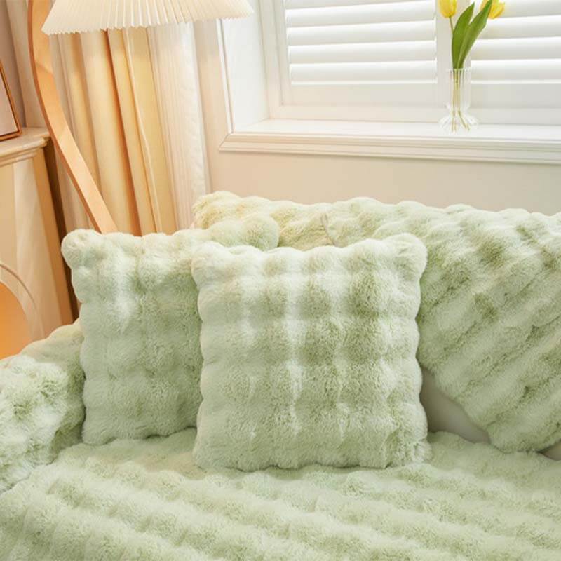 Koselig Plush Enfarget Rutsjefri Sofa Trekk for Komfort | Skanto