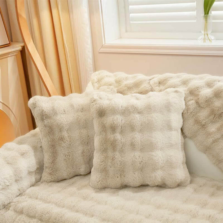 Koselig Plush Enfarget Rutsjefri Sofa Trekk for Komfort | Skanto