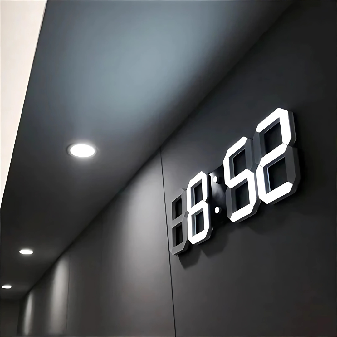 Skanto | Digitale 3D LED Veggklokke