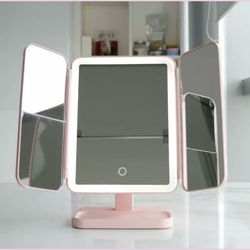 Skanto | GLAMLITE SPEIL – LED sminkespeil med 3 lysfarger & 360° fleksibilitet for perfekt sminke