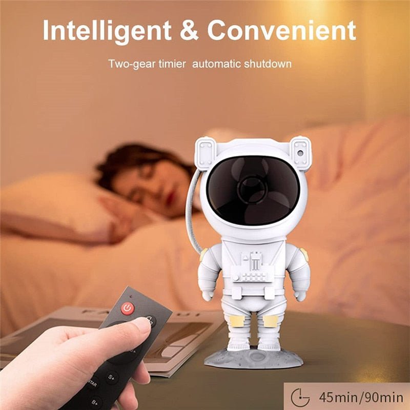 Skanto | Galaxy Star Projector Nattlys - Astronaut Tema Romdekor, Stjernespektrum Lampe for Soverom Dekorasjon og Unik Gaveidé