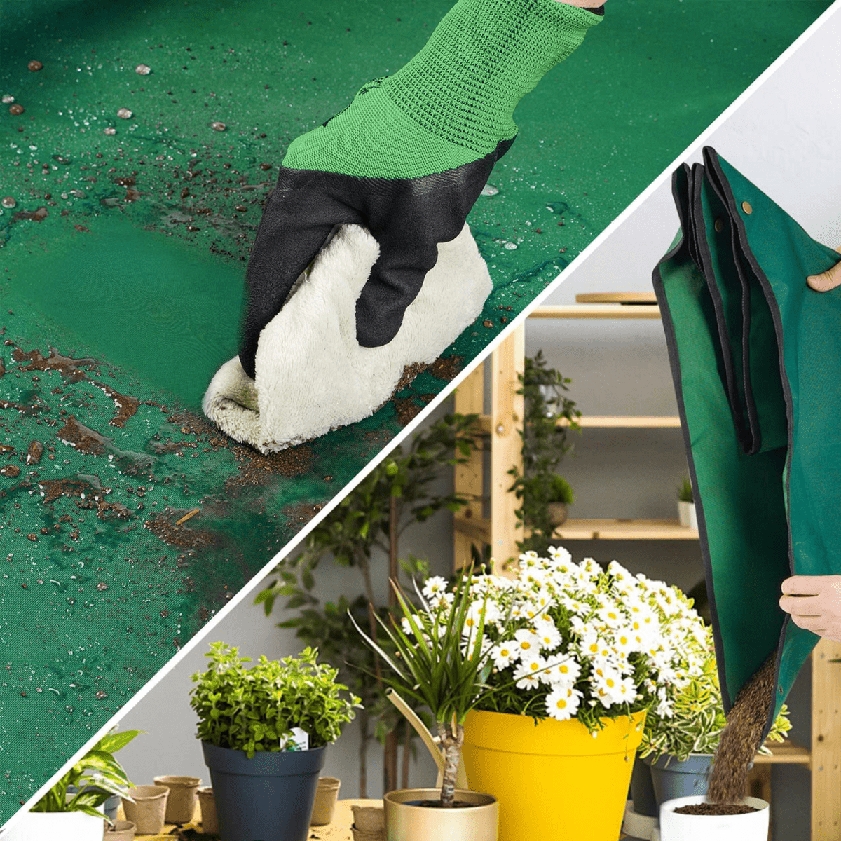 Norvo | GardenMat 2.0 – Vanntett Sammenleggbar Hagearbeidsmatte for Ren & Organisert Planting