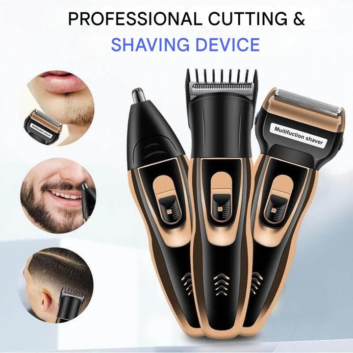 Skanto | ProCare 3-i-1 Trimmer – Trådløs Skjeggtrimmer, Nesehårtrimmer og Barbermaskin