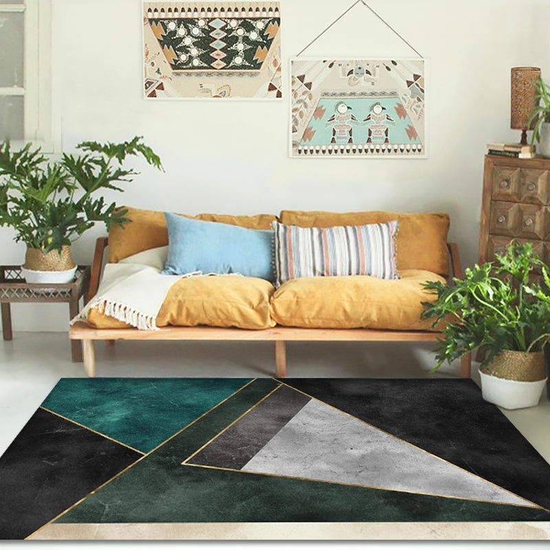 Skanto | Flatt teppe Geometrisk Polyester Vaskbar Anti-skli