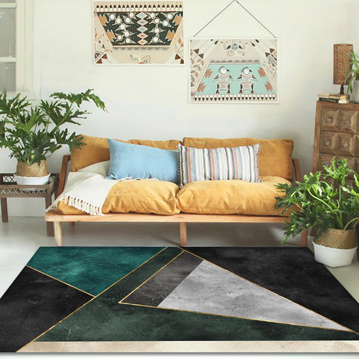 Skanto | Flatt teppe Geometrisk Polyester Vaskbar Anti-skli