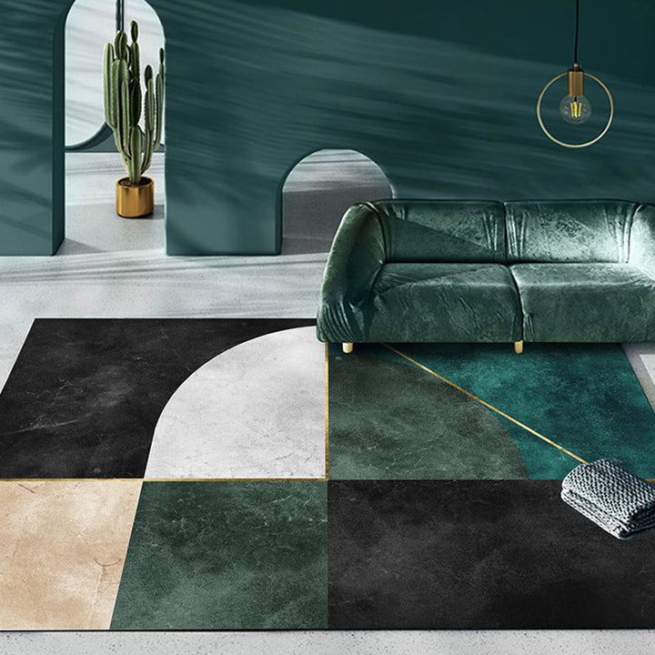 Skanto | Flatt teppe Geometrisk Polyester Vaskbar Anti-skli