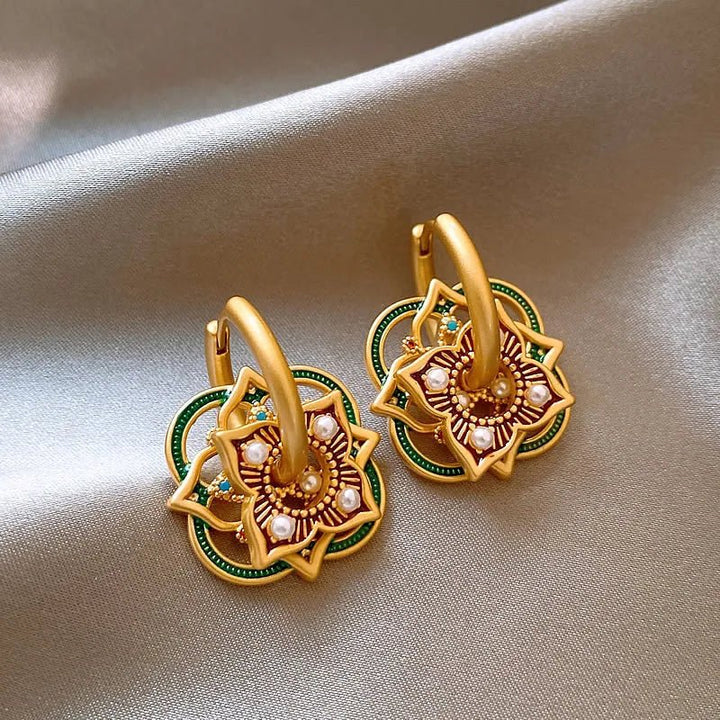 Skanto | Geometric Rangoli Jhumka Øredobber
