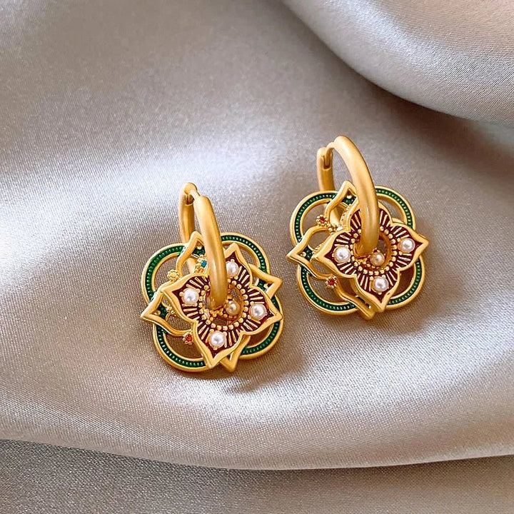 Skanto | Geometric Rangoli Jhumka Øredobber