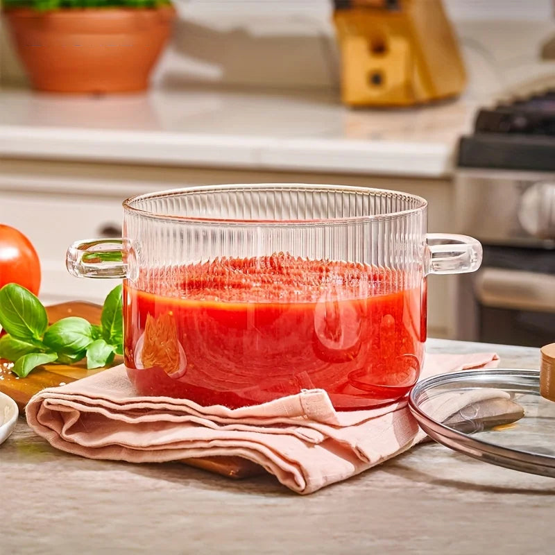 Glasskettle med lokk varmebestandig borosilikatglasskettle | Skanto