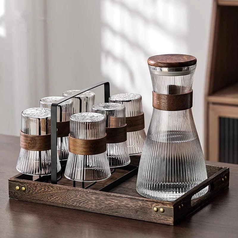 Glass Cup Set Termokanne Flaske Kreativ Varmeresistent Vann Glass | Skanto