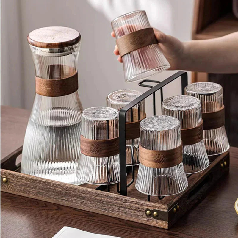 Glass Cup Set Termokanne Flaske Kreativ Varmeresistent Vann Glass | Skanto