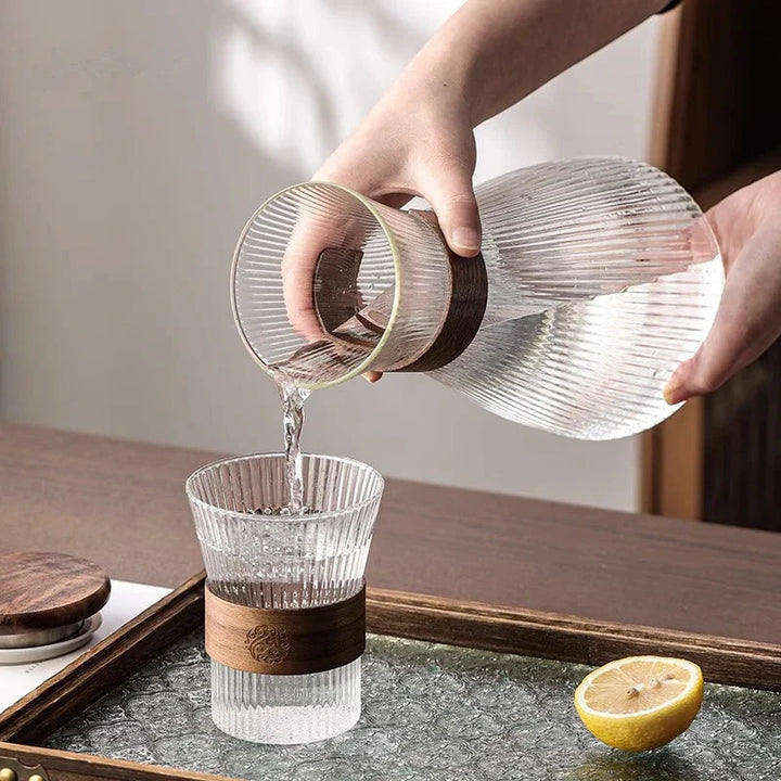 Glass Cup Set Termokanne Flaske Kreativ Varmeresistent Vann Glass | Skanto