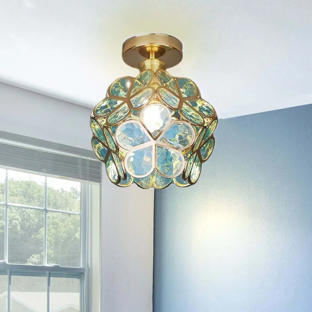 Skanto | Glass Blomst Taklampe - FloraGlow