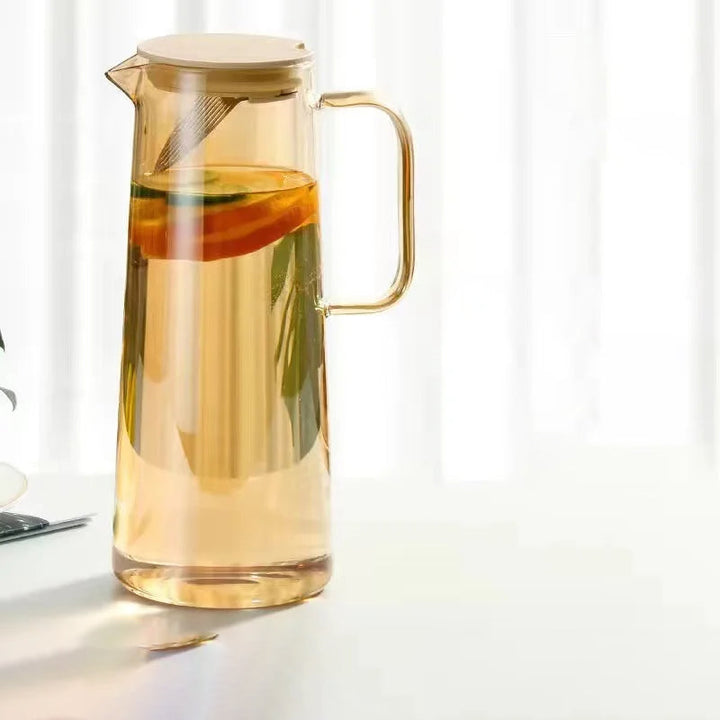 Glasskanne med lokk Enkel rengjøring Varmeresistent glass vannkanne | Skanto