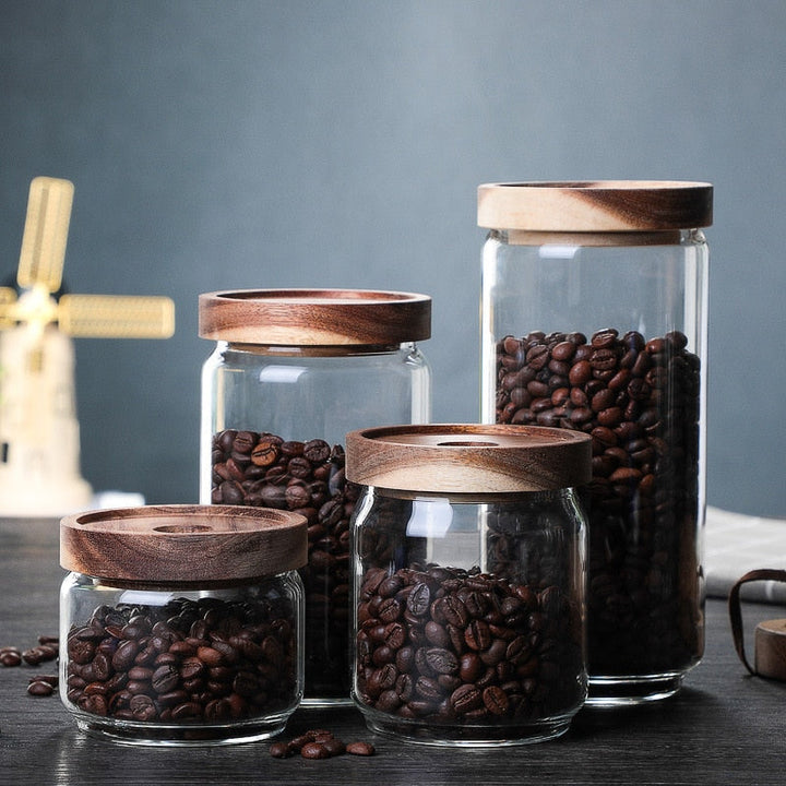 Glasforseglet Krukke Kaffe Bønne Oppbevaringstank Korn Oppbevaringstank Te Krukke | Skanto