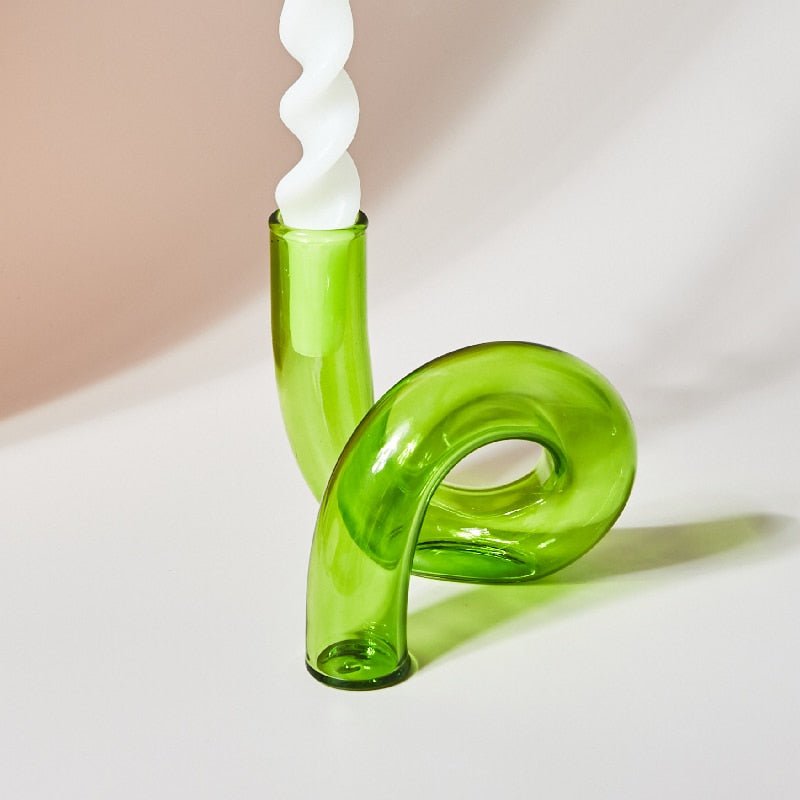 Skanto | Lysestake laget av glassvase