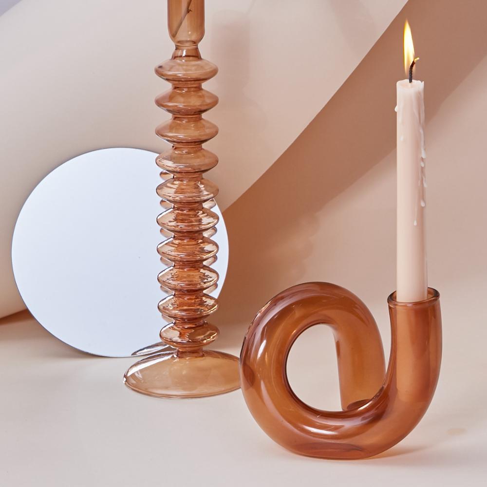 Skanto | Lysestake laget av glassvase