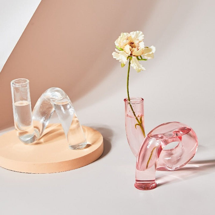 Skanto | Lysestake laget av glassvase